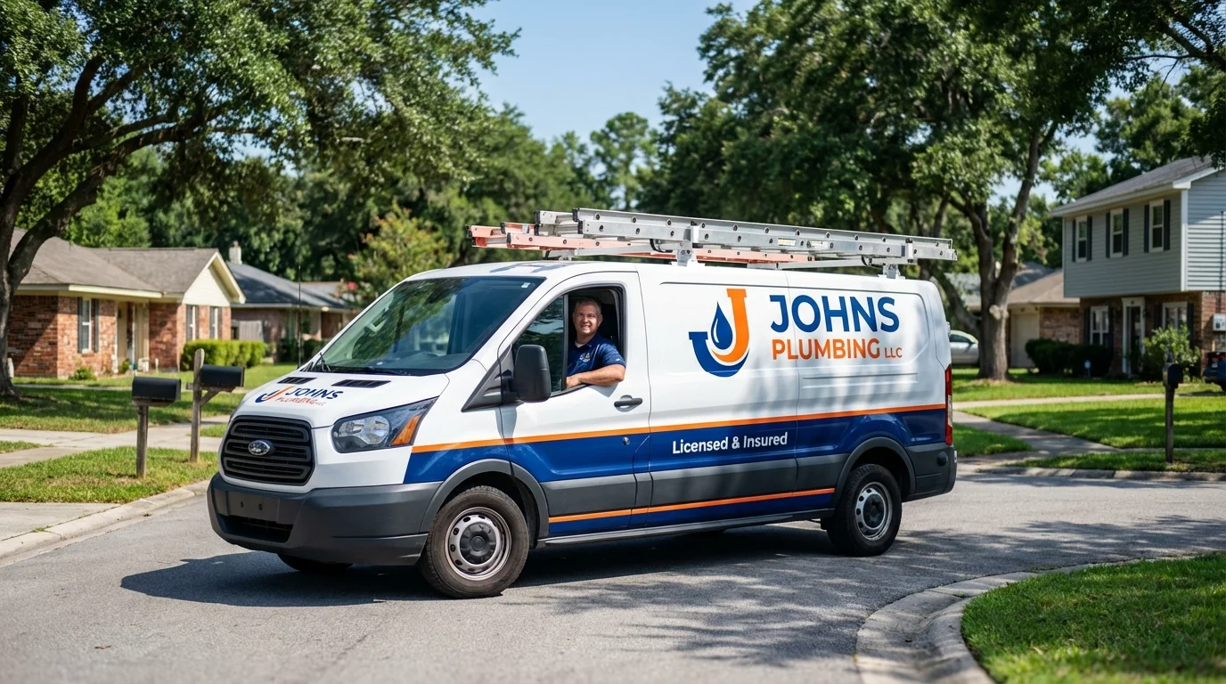 Johns Plumbing LLC service van in Vernonia, OR