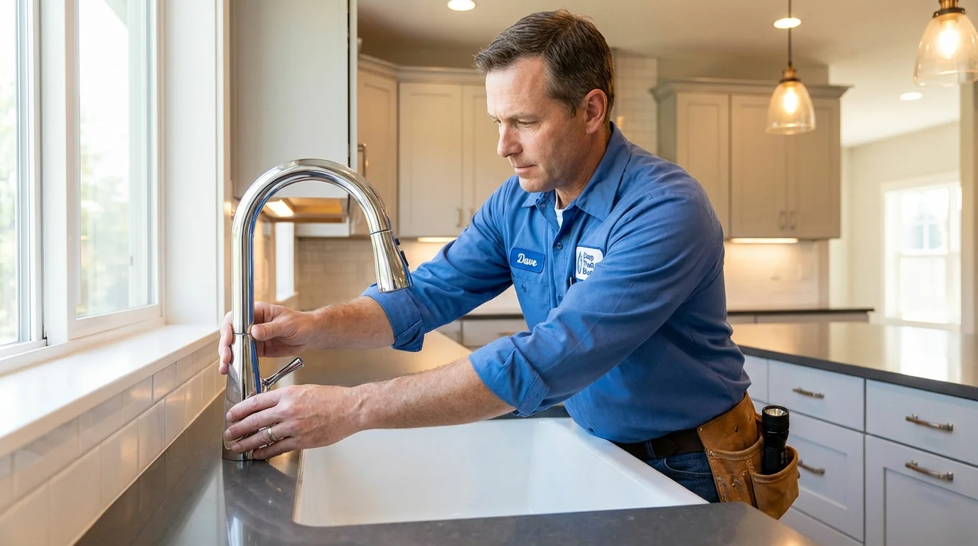 Kitchen faucet installation by Johns Plumbing LLC in Vernonia