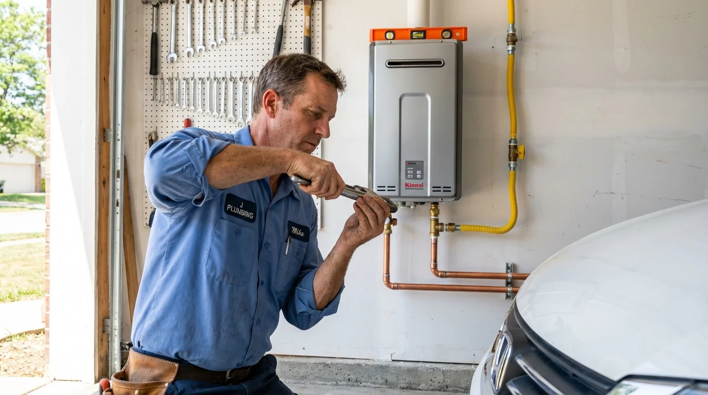 Tankless water heater installation by a Johns Plumbing LLC plumber in Vernonia